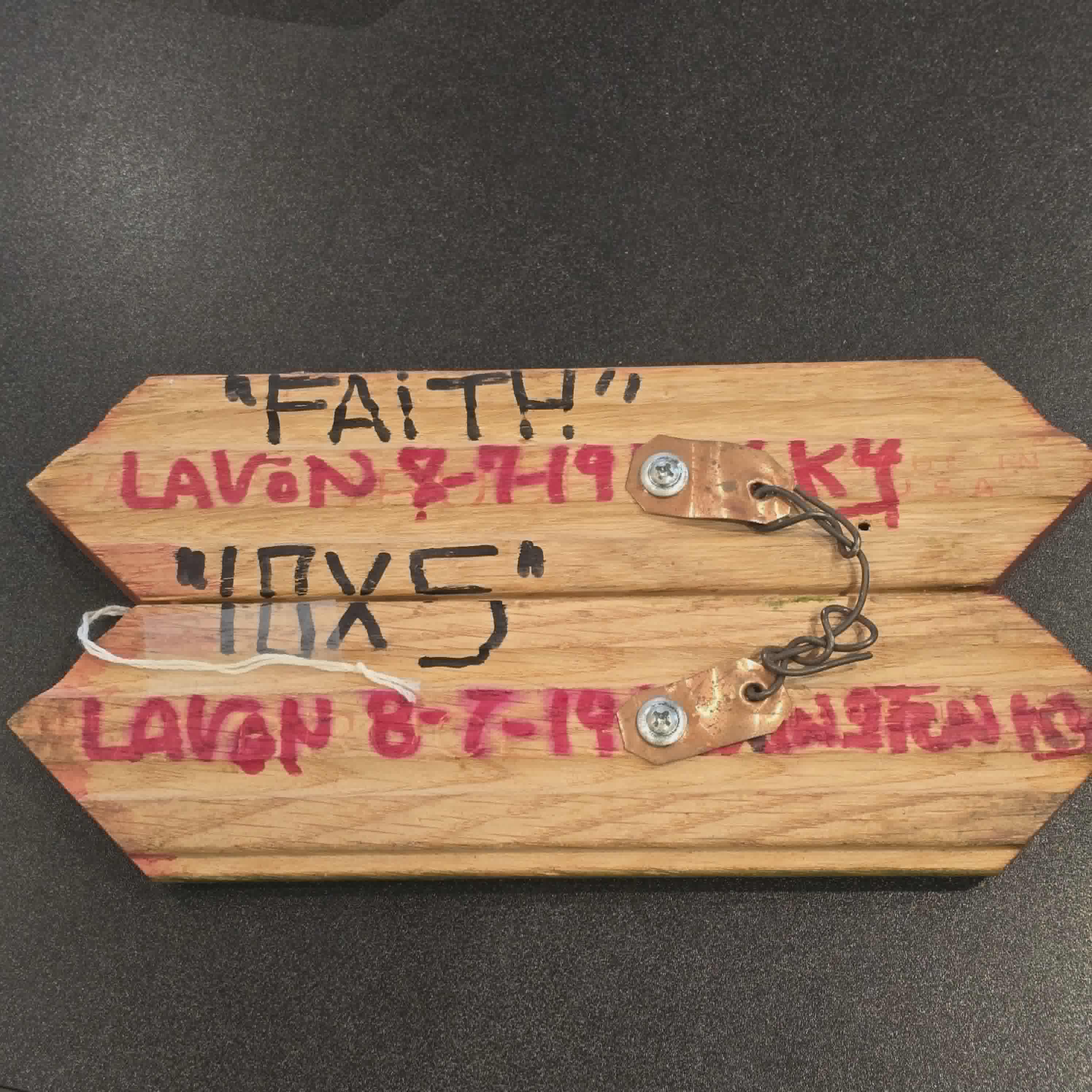 Carved Wood Wall Art Hanging Decor by LaVon Williams Titled "Faith"