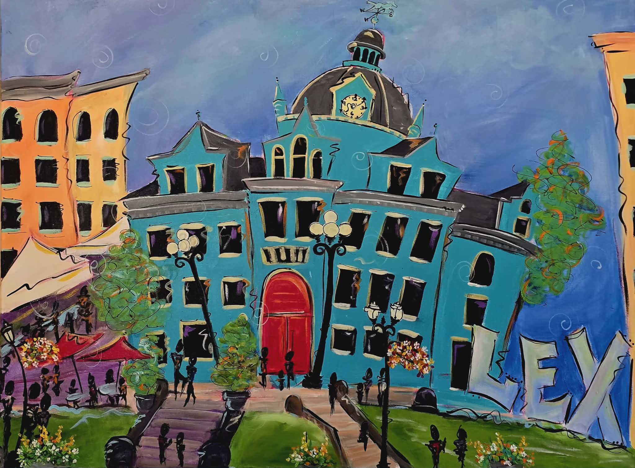Original Acrylic Painting on Canvas "Live Lexington" by Dawna Scripps