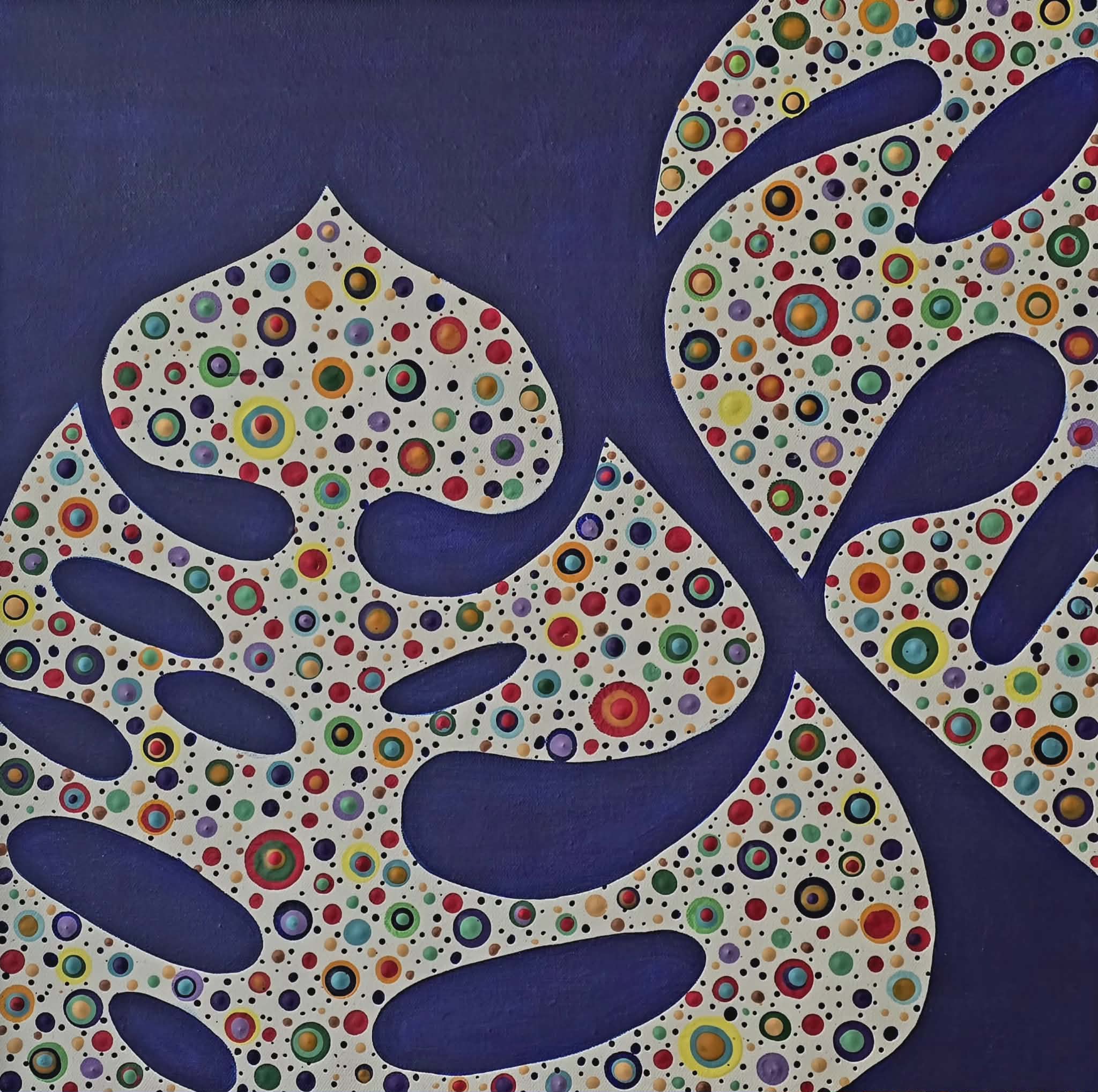 Original Acrylic on Canvas Painting "Monstera 1" by Lakshmi Sriraman